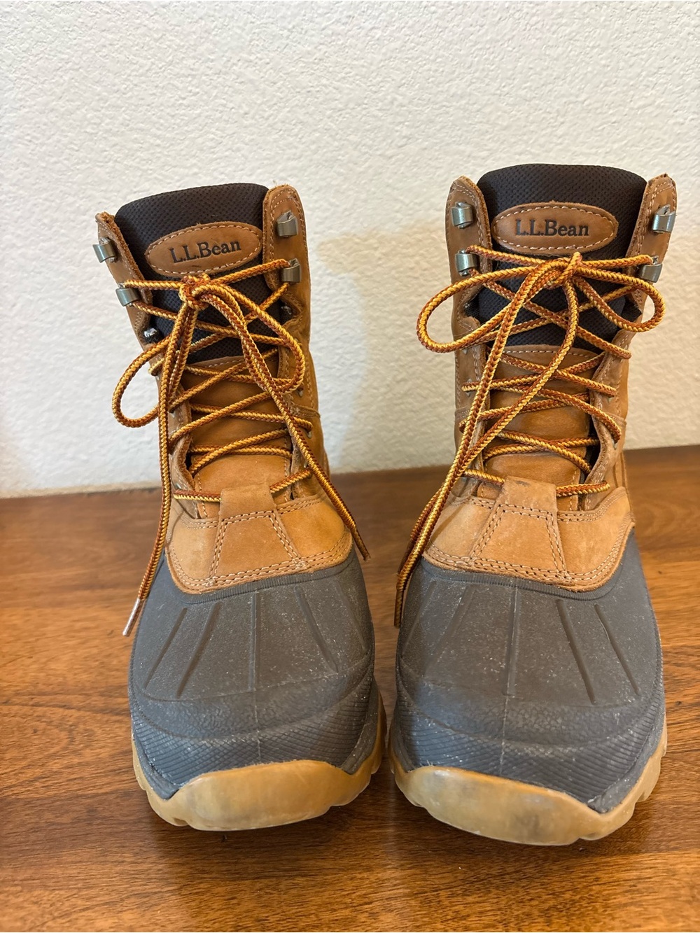 L.L. Bean Men's Brown and Black Waterproof Duck Boots